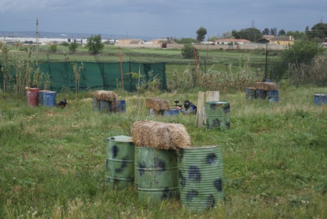jugando al paintball